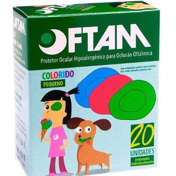 imagem OFTAM PROTETOR OCULAR COLORIDO PEQUENO CXS. C/ 20 UNID.